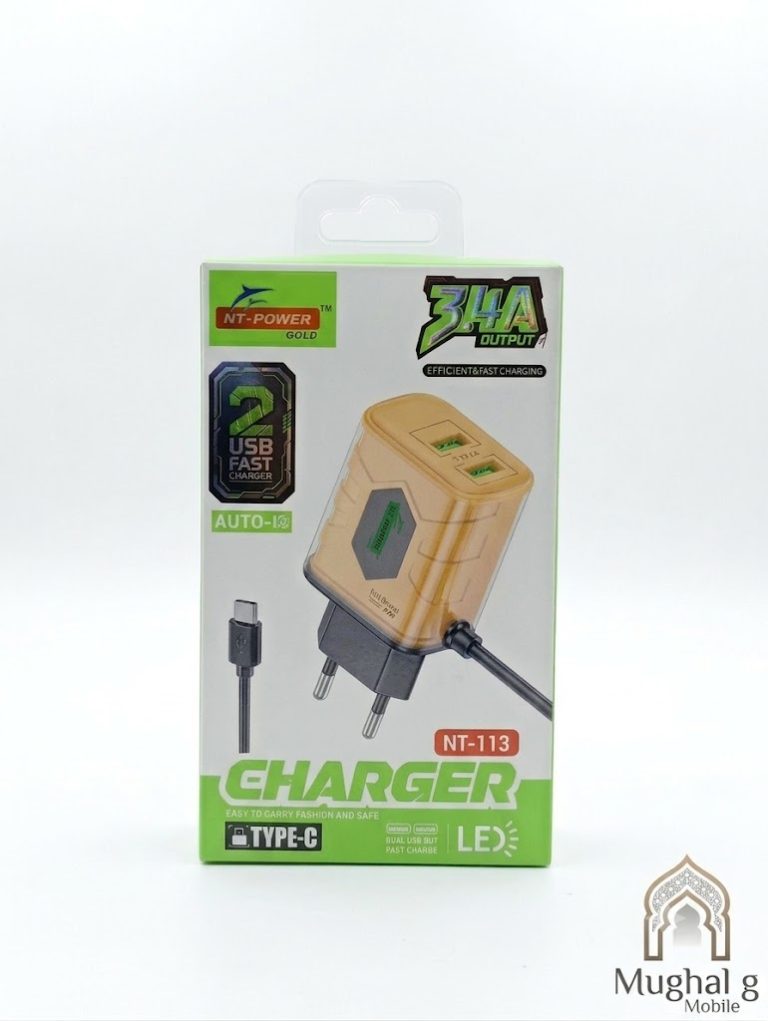 NT-POWER Gold NT-113 Dual USB Fast Charger (Type-C)