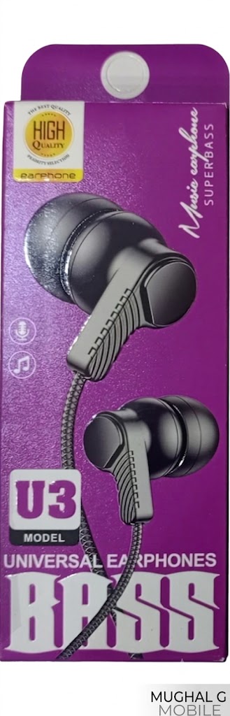 6f1509a0-8049-44dc-a59d-224f67181cfe U3 Model Universal Earphones with Super Bass & Mic